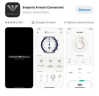Reloj Emporio Armani Connected Negro/Azul