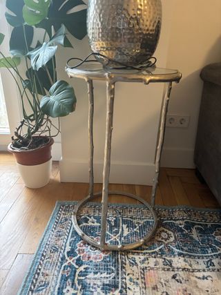 Mesa auxiliar Zara Home cristal y metal