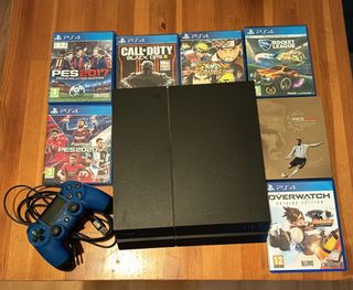 Consola PS4 Negra 1TB + Mando + Juegos