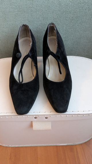 Zapatos salón tacón an7te negro cómodos