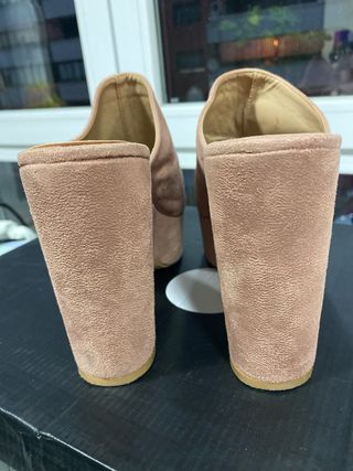 Zapatos de tacón rosa plataforma