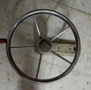 Volante  con piña y cable dirección barco pesca