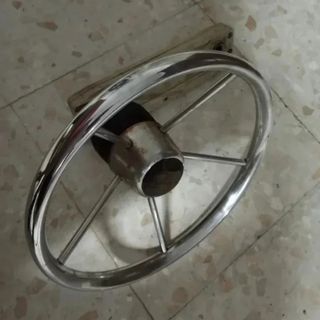 Volante  con piña y cable dirección barco pesca