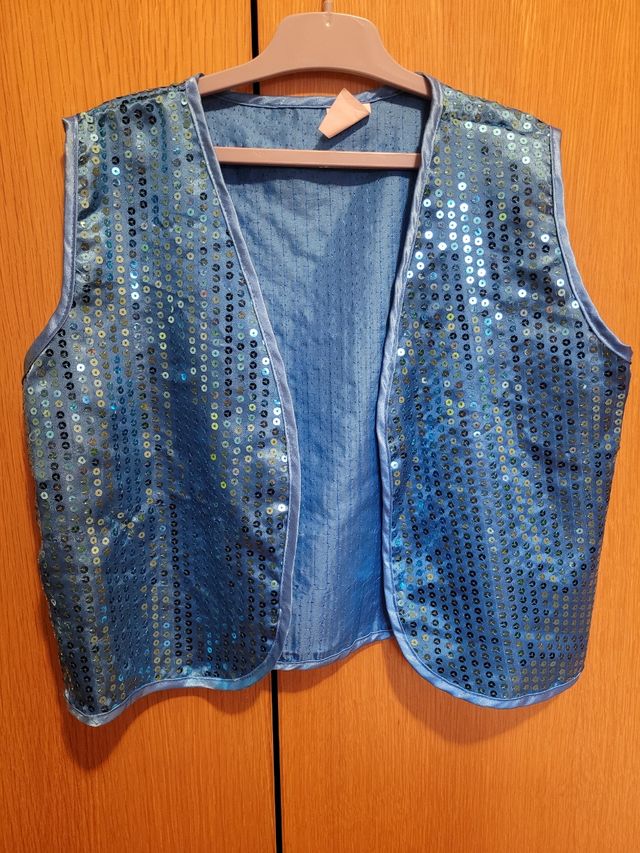 Chaleco lentejuelas azul