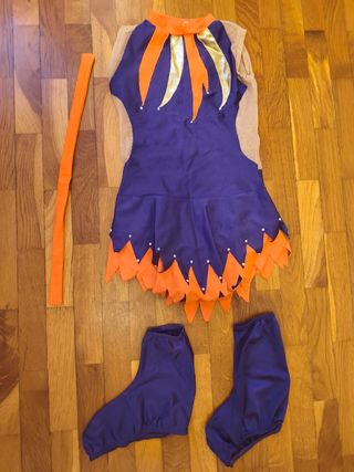 Maillot patinaje + fundas + coletero Talla 6 años