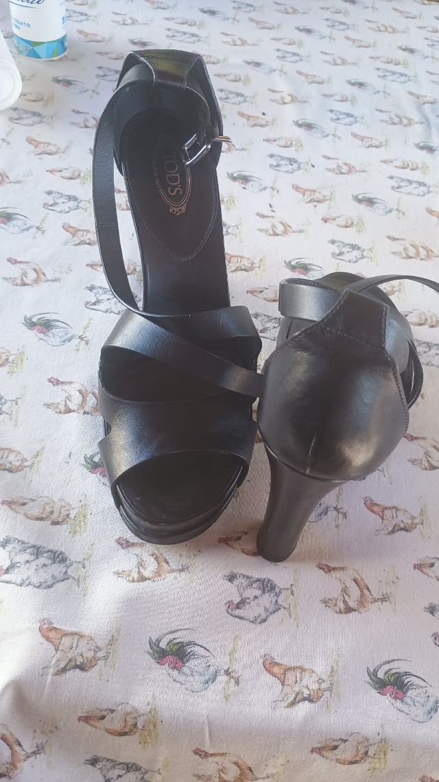 Sandali Tod's Pelle Tacco 12 Plateau 4.5cm