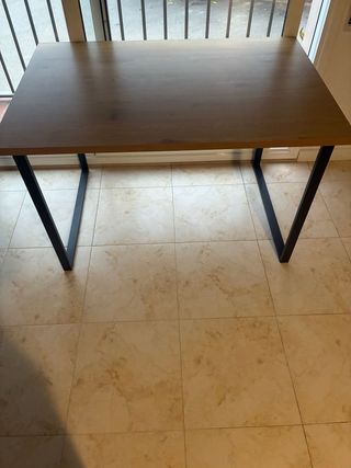 Mesa Comedor Madera y Metal 80x120