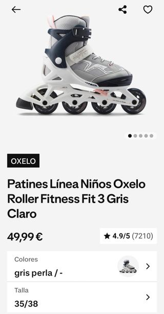 Patines Decathlon Talla 35-38 + Protecciones