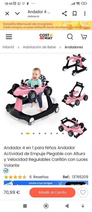 Andador 4 en 1 para bebé