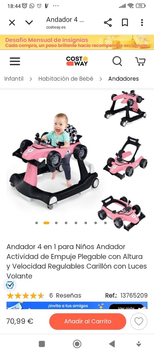 Andador 4 en 1 para bebé