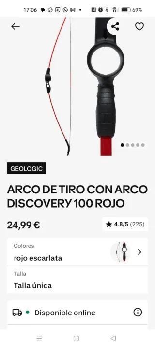 Arco y flechas ventosa Decathlon