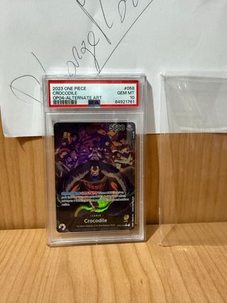 One Piece Card Game Crocodile OP04 PSA Leader Eng