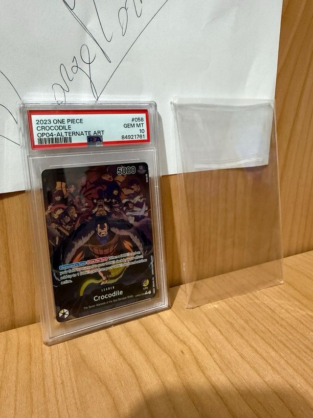 One Piece Card Game Crocodile OP04 PSA Leader Eng