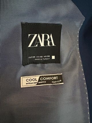 Traje Zara Azul Marino Talla M