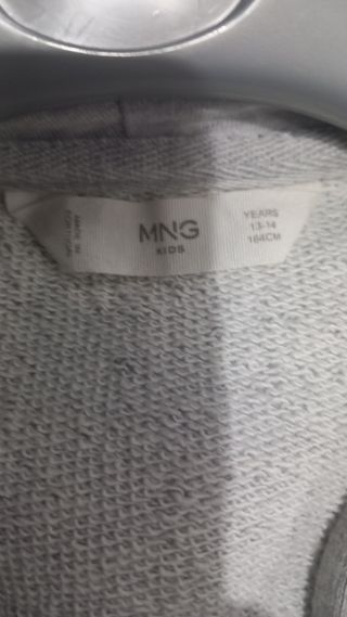 Sudadera Mango Gris con Estampado