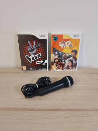 Juegos Wii La Voz Vol. 2 y Let's Sing 6 y Micro