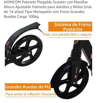 Patinete Scooter Urbano Negro, regalo portabotella
