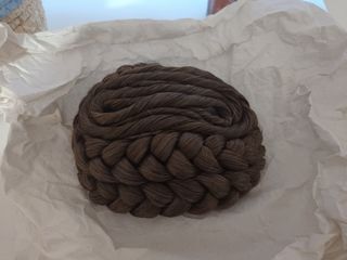 Pelo natural fallera castaño niña