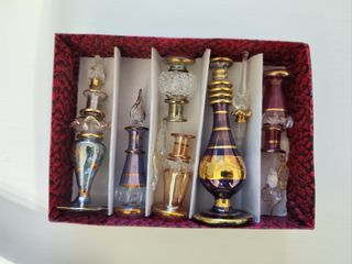 Set 6 Botes Perfume Antiguos Pequeños