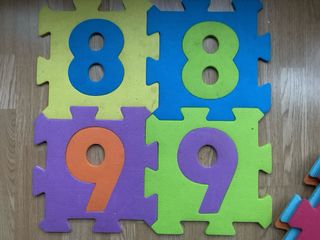 Baldosas de números de espuma