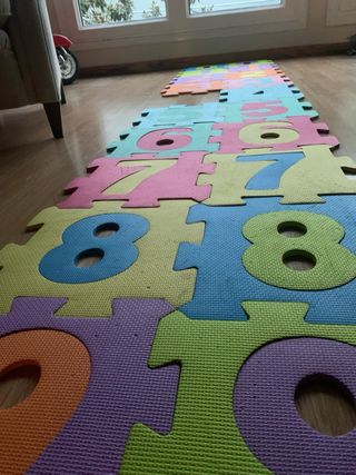 Baldosas de números de espuma