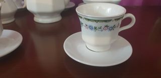 Juego de café de porcelana para 6 personas