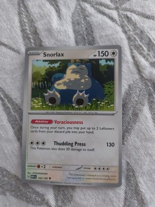 Carta Pokémon Snorlax 143/165