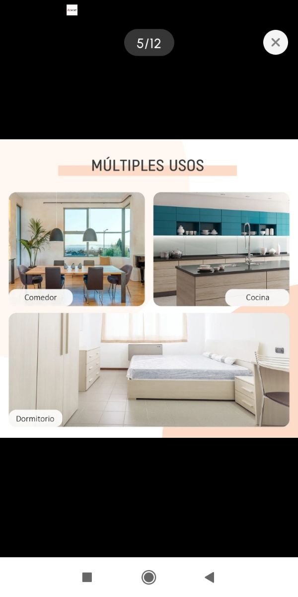 Mesa comedor plegable madera y metal