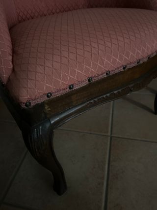 Coppia poltroncine d'epoca in tessuto