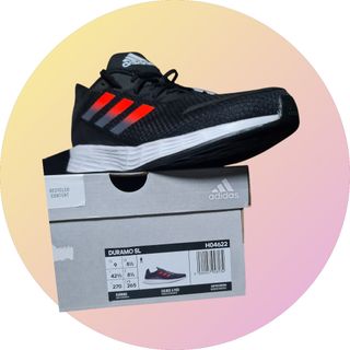 Zapatillas Adidas Duramo SL Negras Rojas Talla 42.