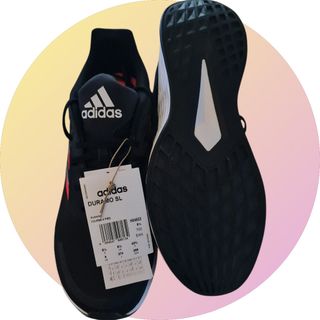 Zapatillas Adidas Duramo SL Negras Rojas Talla 42.