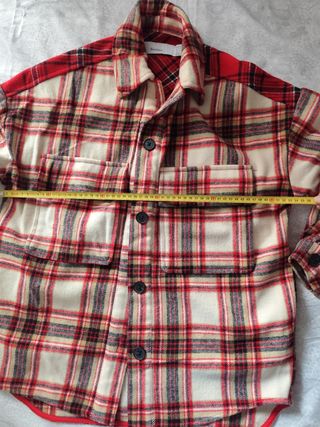 Sobrecamisa cuadros Bershka oversize XS