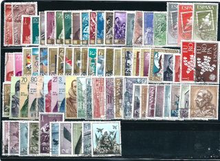 Sellos España 1961 año Completo Matasellados