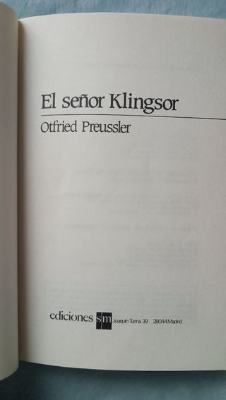Libro El Señor Klingsor