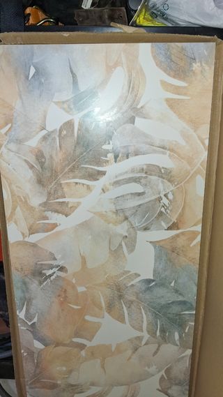 Azulejos decorativos hojas tropicales