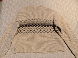 Jersey Pull and Bear beige y gris