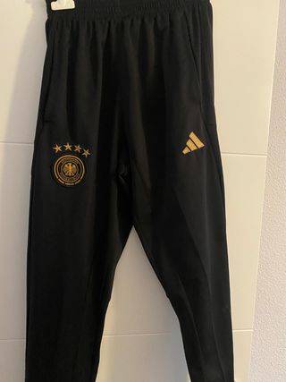 Pantalón chándal Alemania - Adidas Negro y Dorado