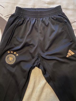 Pantalón chándal Alemania - Adidas Negro y Dorado