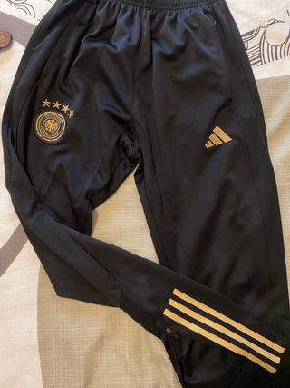 Pantalón chándal Alemania - Adidas Negro y Dorado