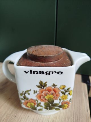 Aceitera y Vinagrera Vintage Santa Clara Flores