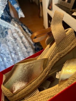 Espardeñas Fallera Doradas