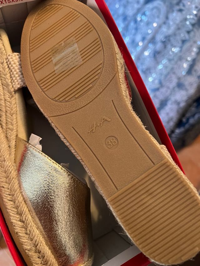 Espardeñas Fallera Doradas