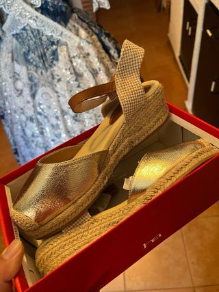 Espardeñas Fallera Doradas