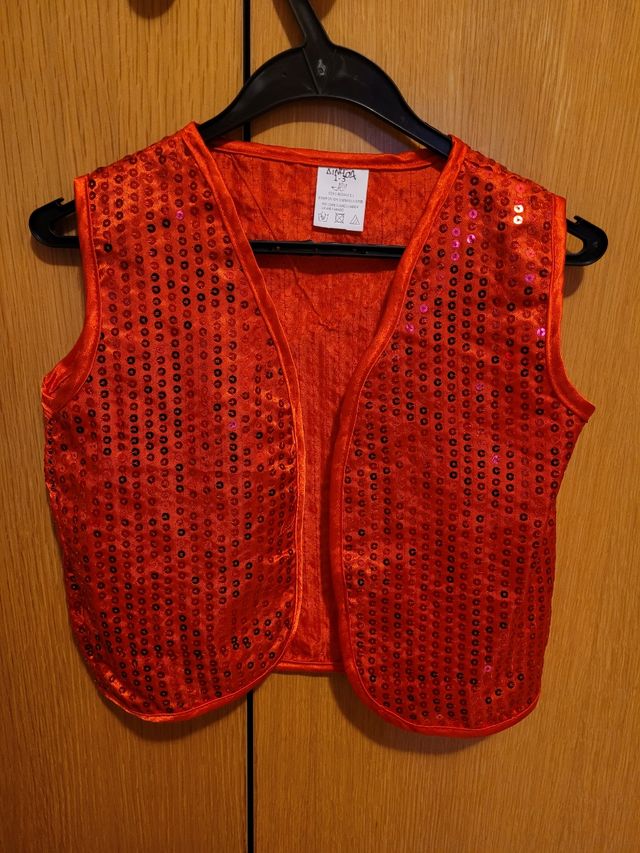 Chaleco rojo lentejuelas