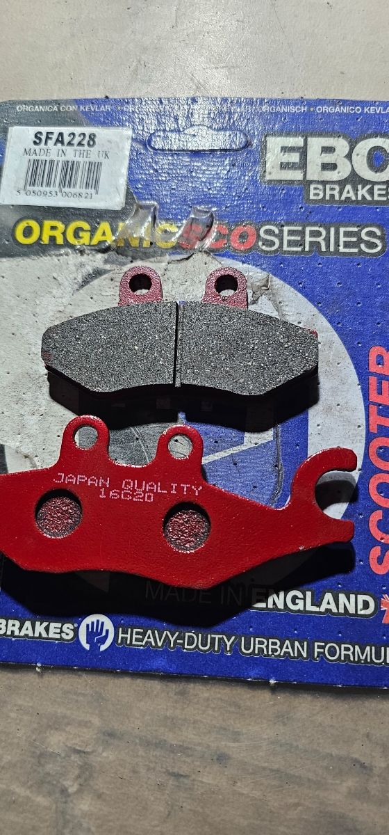 Pastillas Freno EBC SFA228 Scooter Orgánicas Made 