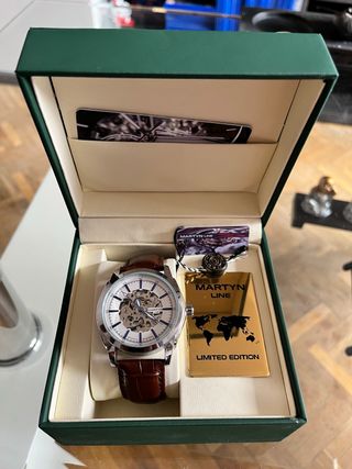 Reloj Martyn Line Esqueleto Marrón/Plata