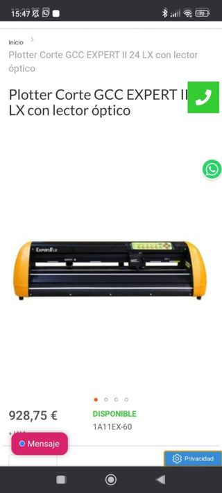 Plotter naranja y amarillo