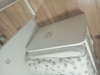 Cama juvenil con cama nido blanca