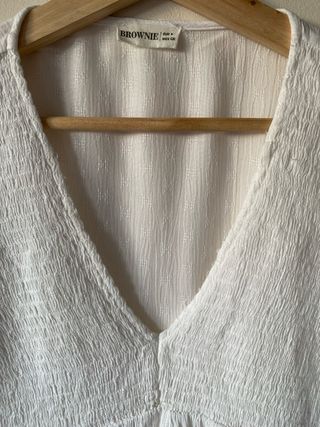 Blusa Brownie Blanca Talla S