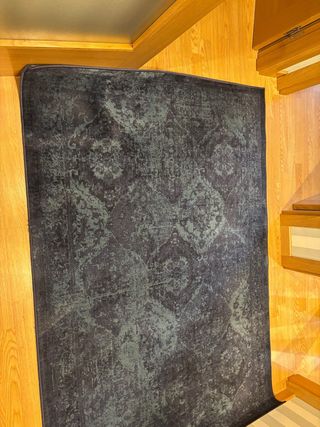 Alfombra Ikea Polyester Negro/Teal